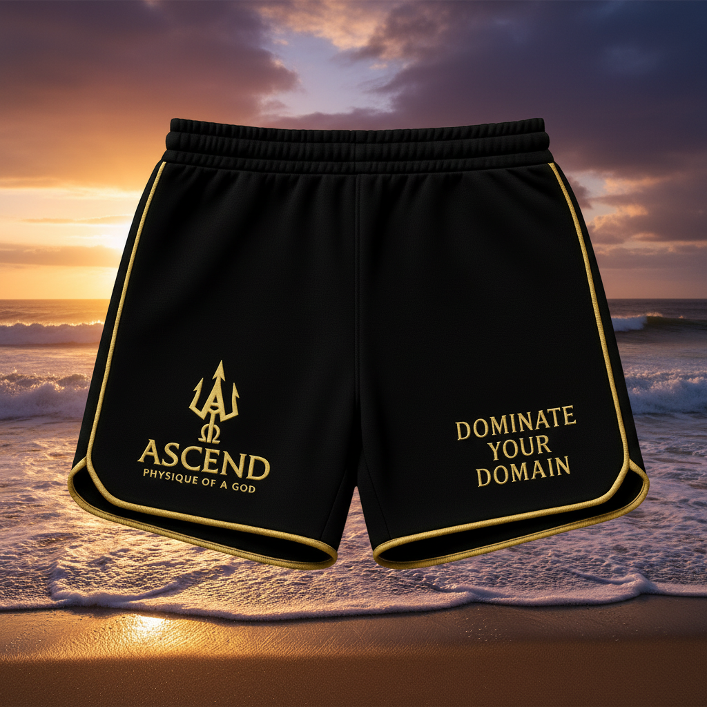 Ascend Elite Domain Shorts - Epic Beach Background