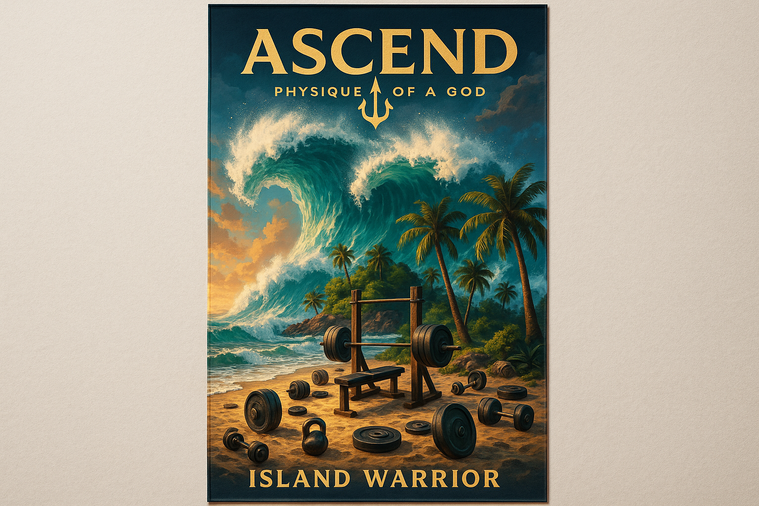 Ascend Island Warrior Beach Towel