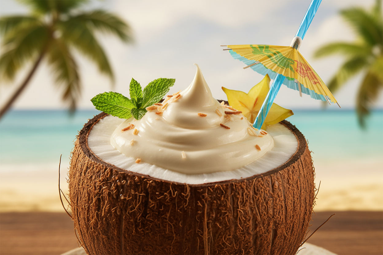 Beach Bum Coconut Rum Shake - Irresistible Close-up