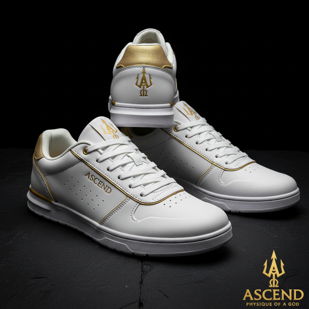 Ascend Elite Low-Top Shoes - White & Gold Edition
