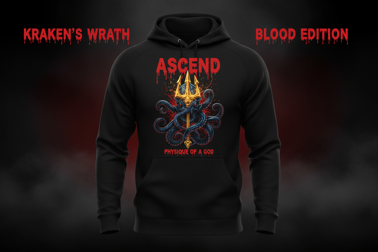 Kraken's Wrath Blood Edition Black Hoodie