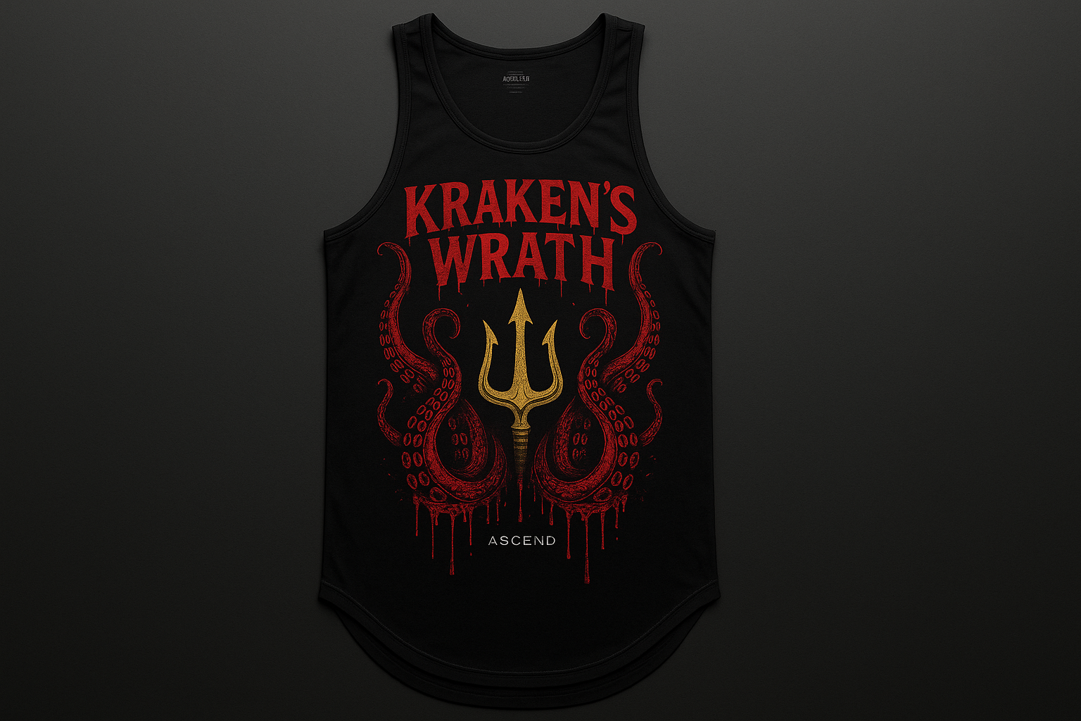 Kraken's Wrath Extended Length Tank with Golden Trident