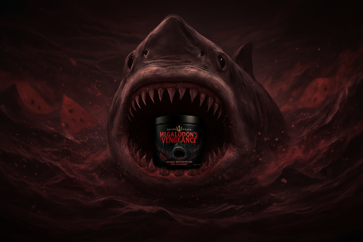 Megalodon's Vengeance with Shark Background