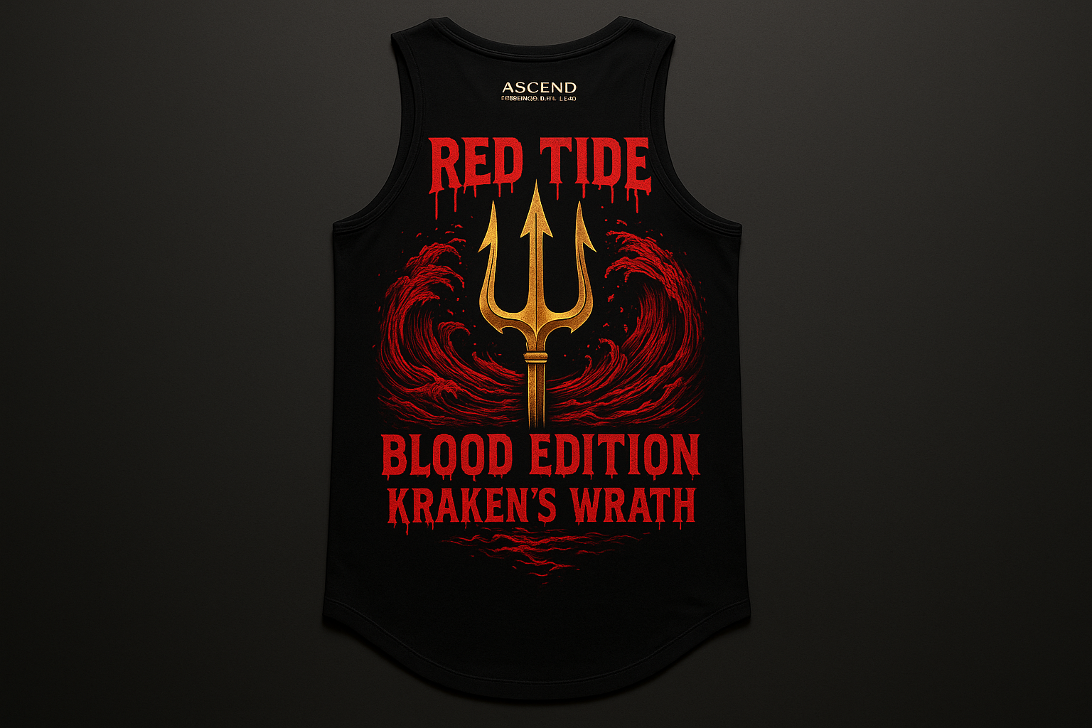 Red Tide Tank Top - Back with RED TIDE BLOOD EDITION KRAKEN'S WRATH